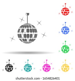 disco ball multi color style icon. Simple glyph, flat vector of party icons for ui and ux, website or mobile application