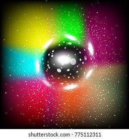 Disco ball night party star scatter sphere music technology concept background