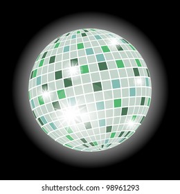 disco ball on a black