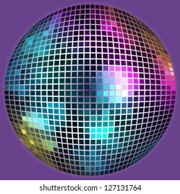 Disco ball on dark background