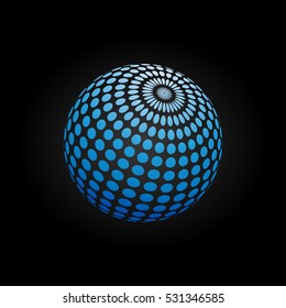 disco ball on a dark background for design posters. Vector illustration with disco ball