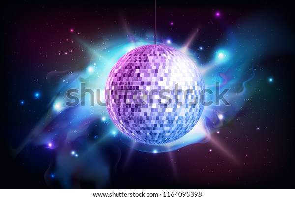 Disco Ball Disco Ball On Open Stock Vector (Royalty Free) 1164095398 ...