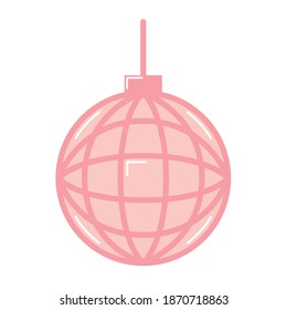 disco ball on white background vector illustration design