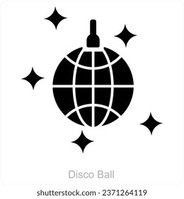 Disco Ball and party icon concept