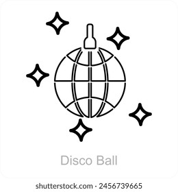 Bola de Disco y concepto de icono de fiesta