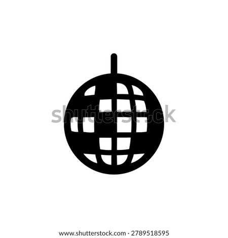 Disco Ball Party Icon Illustration Containing nightlife entertainment symbol, dance party theme, and music celebration atmosphere