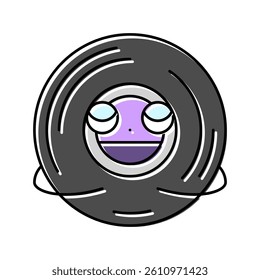 disco ball retro music color icon vector. disco ball retro music sign. isolated symbol illustration