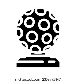 disco ball retro music glyph icon vector. disco ball retro music sign. isolated symbol illustration