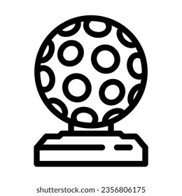 disco ball retro music line icon vector. disco ball retro music sign. isolated contour symbol black illustration