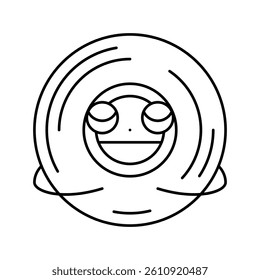 disco ball retro music line icon vector. disco ball retro music sign. isolated contour symbol black illustration