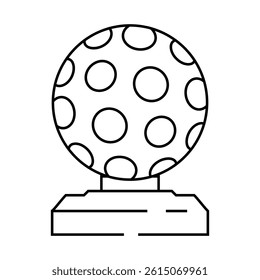 disco ball retro music line icon vector. disco ball retro music sign. isolated contour symbol black illustration