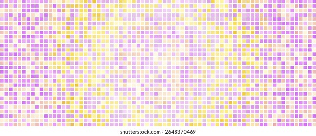 Disco ball seamless pattern. Disco party glitter pink metal background, sparkle mosaic tile, shiny square club floor, retro nightclub vector illustration
