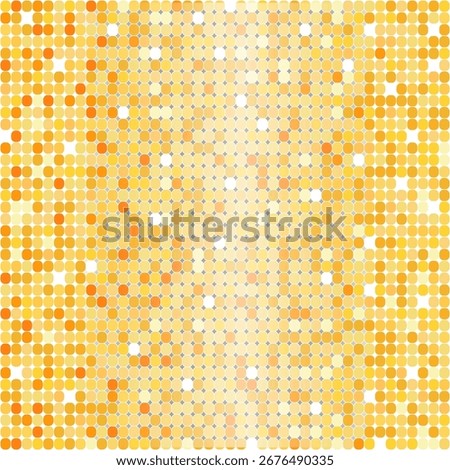 Disco ball texture golden sparkle iridescent background. Mosaic pixel shiny wall or floor tile, bright party glitter wallpaper