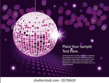 Disco ball. vector abstract background night party