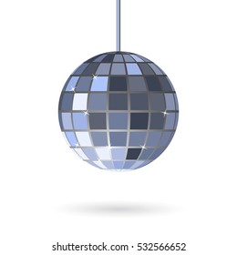 Disco ball . Vector flat style .