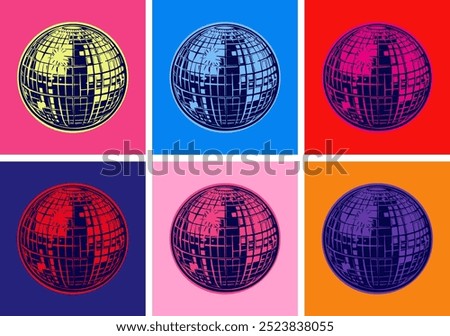 Disco ball Vector icon Disco ball Vector icon. Artificial Art.