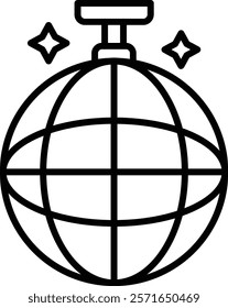 Disco Ball vector icon. Can be used for printing, mobile and web applications.