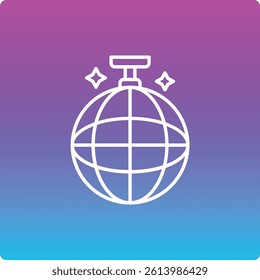 Disco Ball vector icon. Can be used for printing, mobile and web applications.