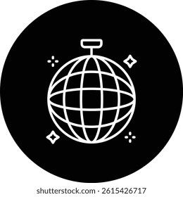 Disco Ball vector icon. Can be used for printing, mobile and web applications.