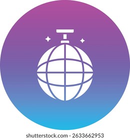Disco Ball vector icon. Can be used for printing, mobile and web applications.