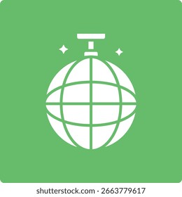 Icono de Vector de bola de disco. Se puede utilizar para aplicaciones de impresión, móviles y de Web.