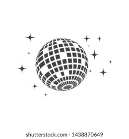 Disco ball vector icon illustration design template