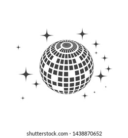 Disco ball vector icon illustration design template