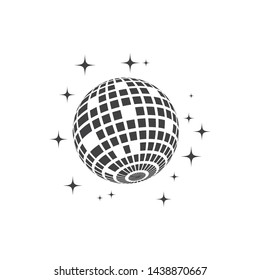 Disco ball vector icon illustration design template