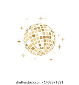 Disco ball vector icon illustration design template