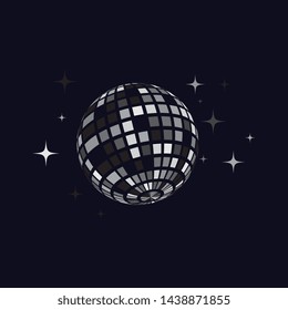 Disco ball vector icon illustration design template