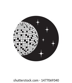 Disco Ball Vector Icon Illustration