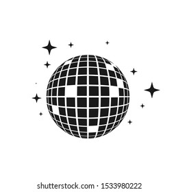 Disco ball vector icon illustration design template