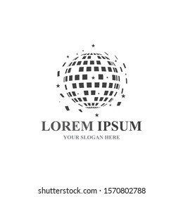 Disco ball vector icon illustration design template