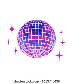 Disco ball Vector Icon Isolated Party Background