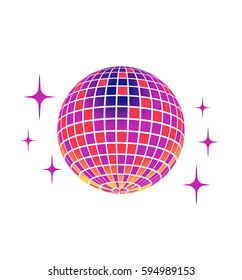 Disco ball Vector Icon Isolated