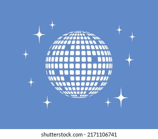 Disco ball Vector icon. Party. Dj. Night Club. Mirror glitter disco ball.