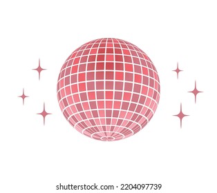 Disco ball. Vector icon. Disco ball. Party element. 80s Disco ball. Party 70s. Party Style Disco ball. DJ