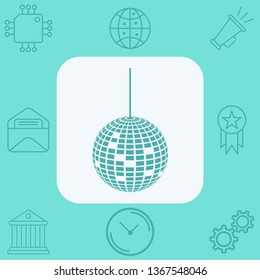 Disco ball vector icon sign symbol
