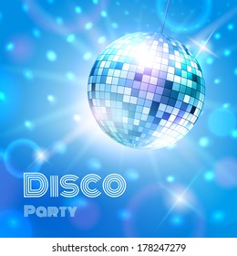 Disco ball. Vector illustration.
