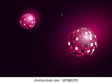 disco ball, vector illustration