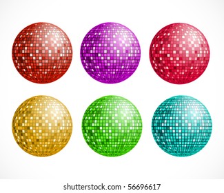 Disco ball. Vector illustration.