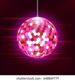 Disco ball. Vector illustration. Background