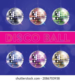 Disco balls multi color - Happy New Year