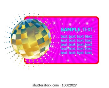 Banner disco - ilustración vectorial