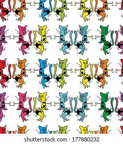 disco cat pattern