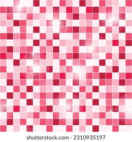 Disco Checkerboard Retro 70 Funky Dance Shine Sparkle Patter Seamless Background