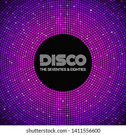 Disco Circle Background Vector Music Cover