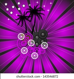 Disco club flayer with abstract colorful design elements. Ideal for poster and music background.