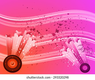 Disco club flayer with colorful elements. Ideal for poster and music background.