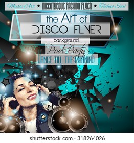 Disco Club Flyer Template for your Music Nights Event. Ideal for TEchno Music, Hip Hop and House Performance Posters and flyers for Discotheques and night clubs.